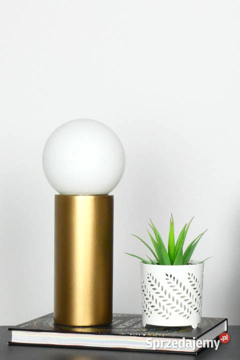 Lampa biurkowa GULDBODA złoty kula biała Oświetlenie Nowe