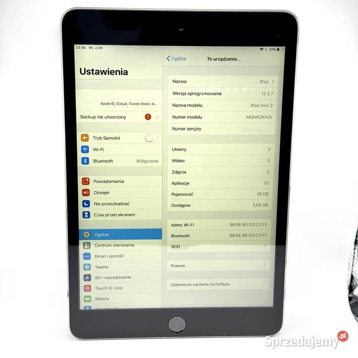 Tablet iPad mini 3 16gb space gray 16GB mazowieckie Warszawa