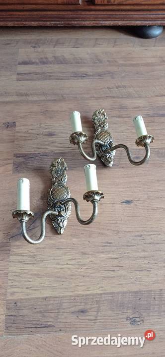 Stare mosiężne kinkiety klinkiety Włocławek sprzedam