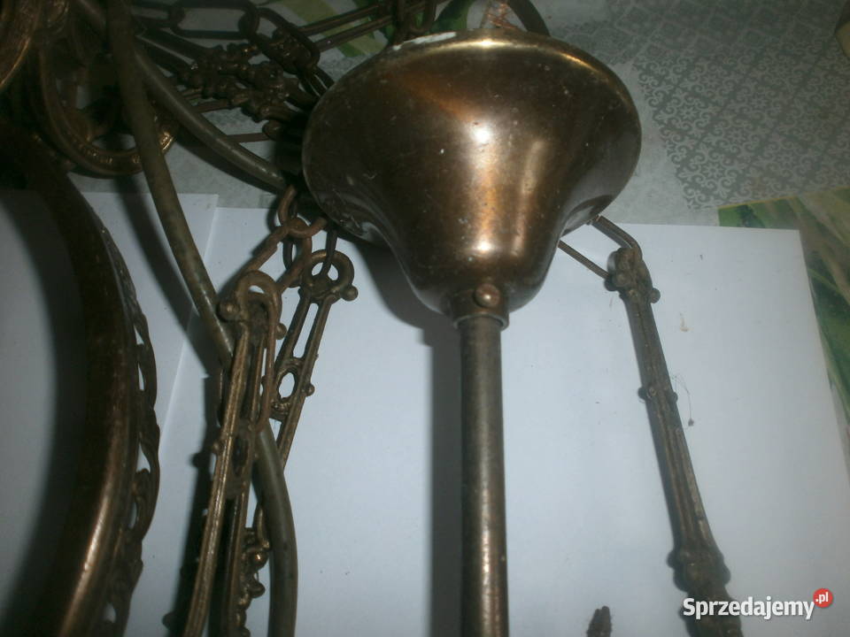 żyrandol mosiężny porcelana lubuskie Zielona Góra