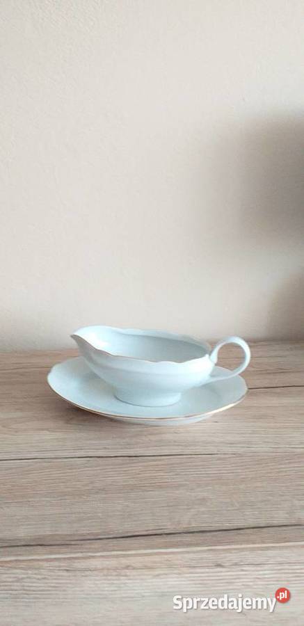 Sosjerka z talerzykiem Porcelana i szkło Porcelana i szkło łódzkie