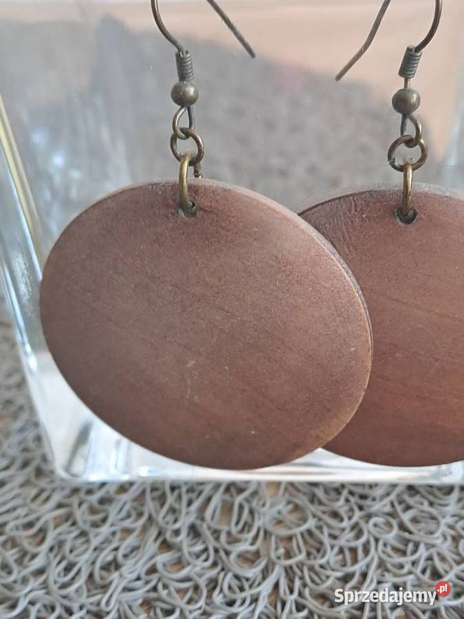 33 kolczyki brązowe Wrocław sprzedam