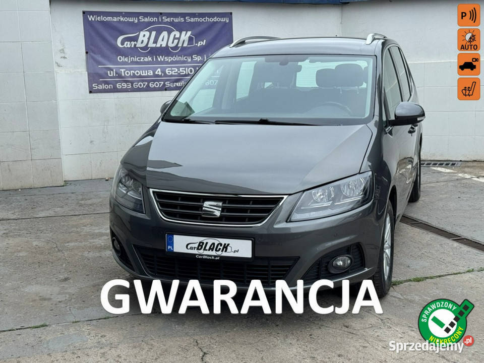 Seat Alhambra Pisemna Gwarancja 12 miesięcy 7 kurtyny powietrzne