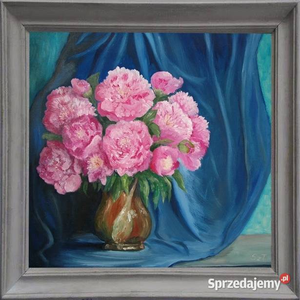 Obraz olejny Piwonie w wazonie lubelskie Lublin