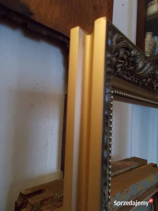 Piękna Złocona RamaDrewnoBogate Zdobienia Pozostałe zachodniopomorskie Szczecin