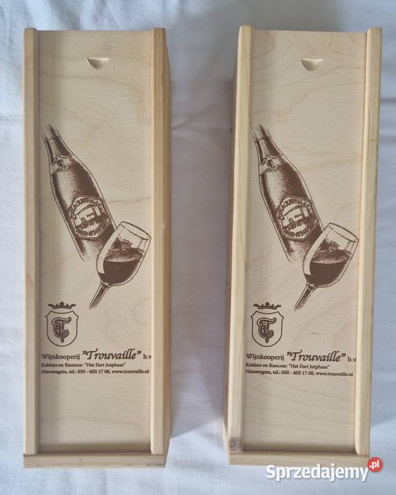 Drewniana skrzynkapudełko na alkohol 2 sztuki Warszawa