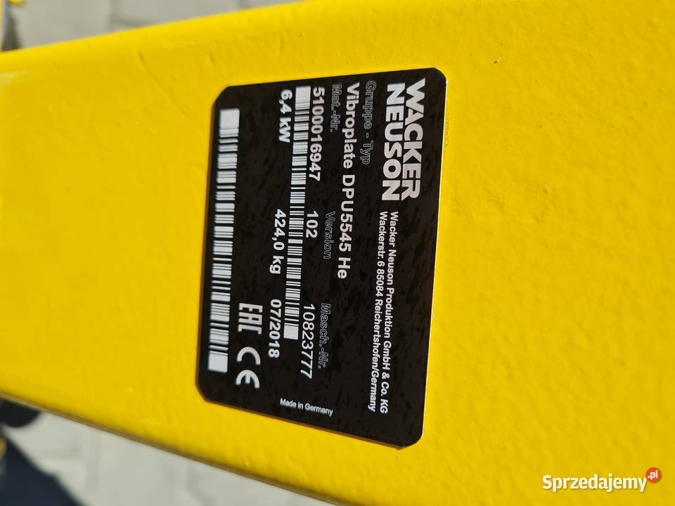 Zagęszczarka rewersyjna 424 Wacker Neuson DPU Pozostałe Dąbrowa Tarnowska
