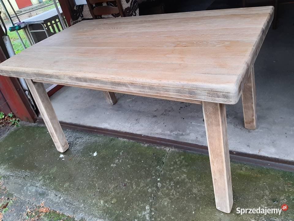 Stół ława holenderska z grubym blatem lite Ciechocinek