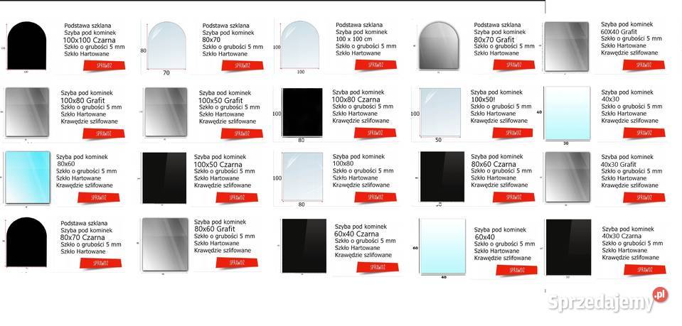 SZYBA HARTOWANA BLACHA PODSTAWA POD PIEC KOMINEK