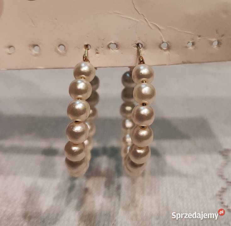 Kolczyki koła z perełkami Kolczyki Piaseczno