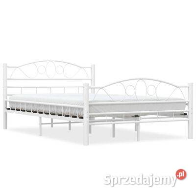 vidaXL Rama łóżka biała metalowa 120 x 200 mazowieckie Warszawa