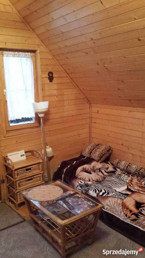 Uroczy domek w lesie na jeziorem Boguchwałowice