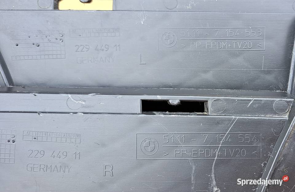 KRATKA ZDERZAKA LEWA PRAWA BMW E90 E91 7154553 Pozostałe dolnośląskie Mielęcin