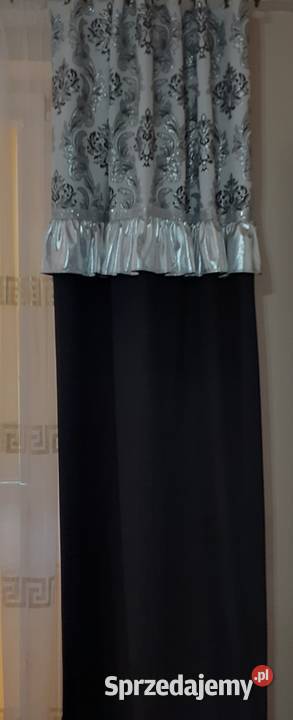Zasłony glamour srebrne falbany mazowieckie Mława