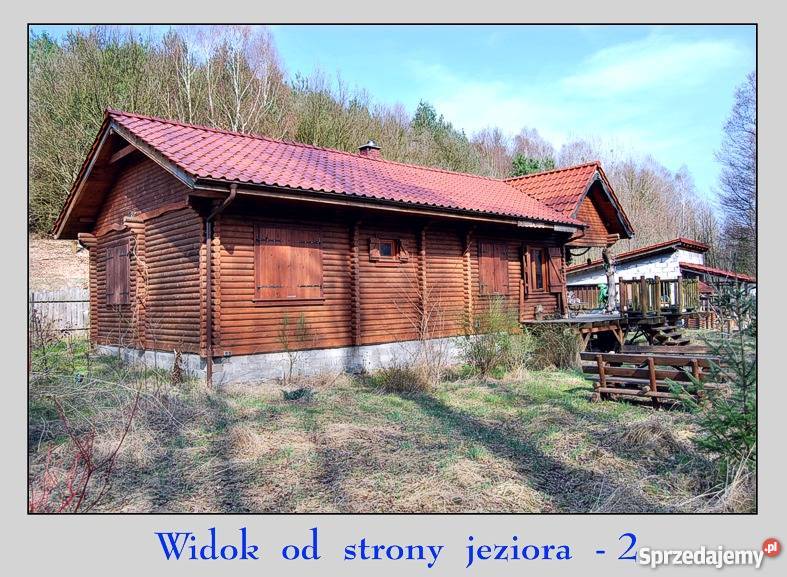 Dom jeziorem z bali całorocz b duży bud Człopa