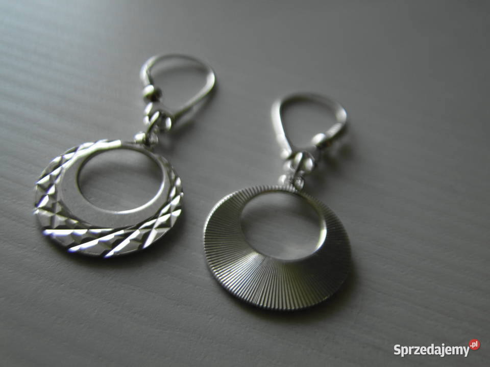 Oryginalne dwustronne kolczyki srebro 925