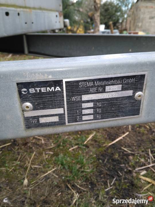 Przyczepa Stema zabudowana kontener 750 DMC 595kg wielkopolskie