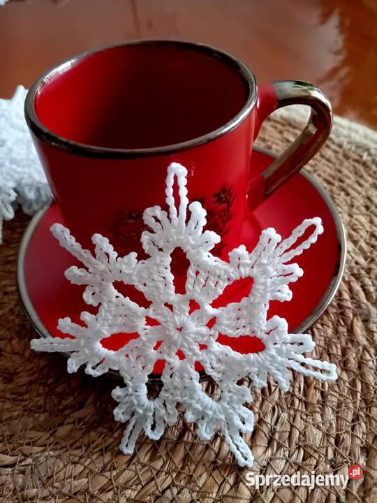 szydełkowe gwiazdki Wyposażenie wnętrz Oleśnica sprzedam