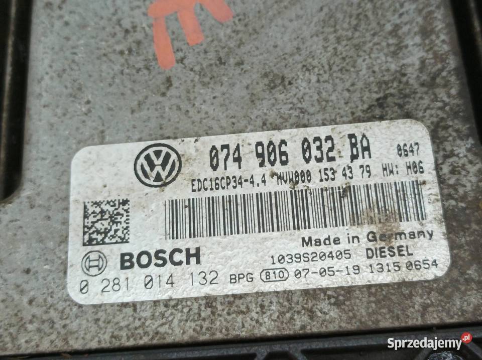 STEROWNIK SILNIKA 074906032BA 0281014132 25 TDI Sterowniki świętokrzyskie