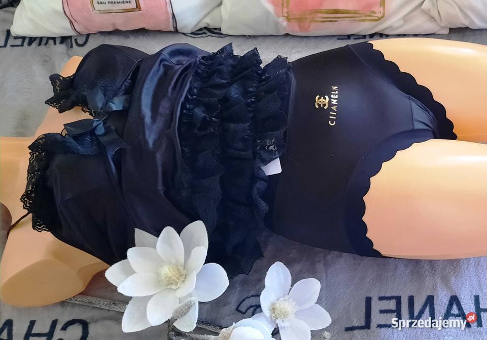 majtki panty czarne lodowy jedwab sprzedam