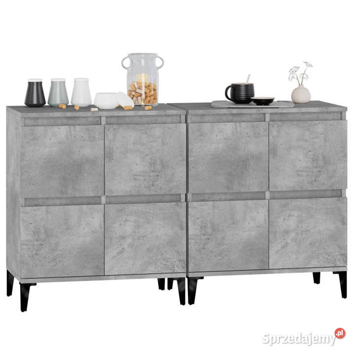 Komody 2 szarość betonu 60x35x70 WM3185763