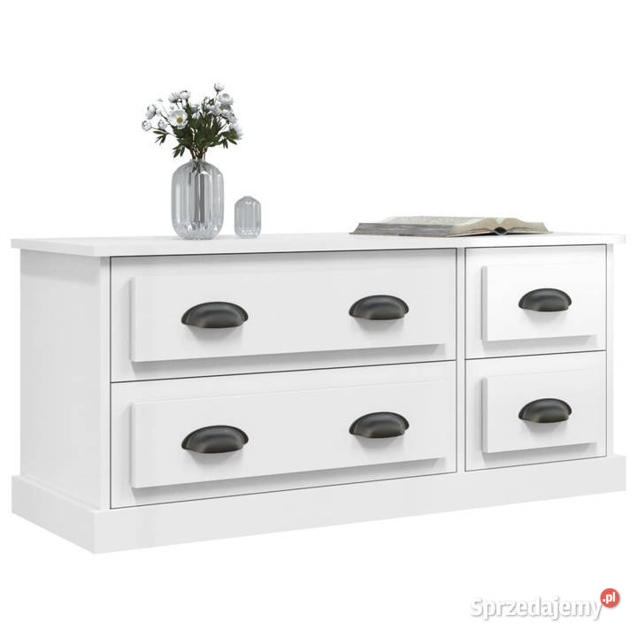Szafka pod TV wysoki połysk biała 100x355x45 Warszawa