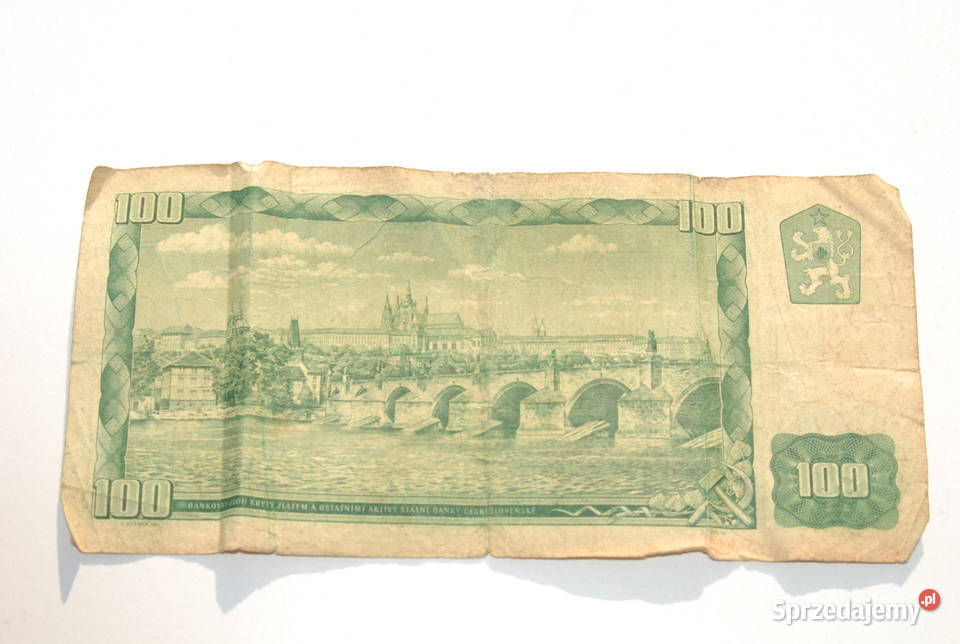Stary banknot 100 koron Czechosłowacja 1961 Cieszyn