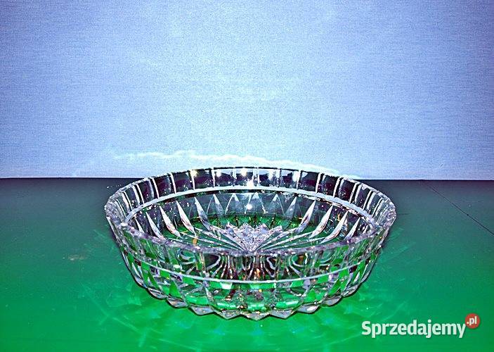 KRYSZTAŁOWA DUŻA PŁYTKA MISA na owoce słodycze Ceramika i szkło Chorzów