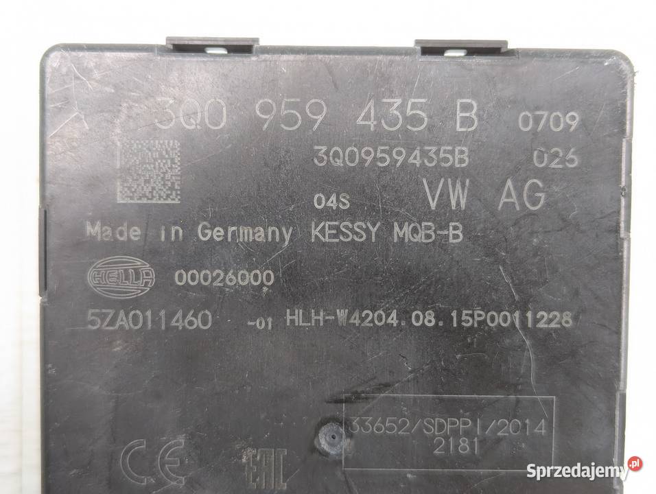 MODUŁ STEROWNIK KESSY VW PASSAT B8 3Q0959435B