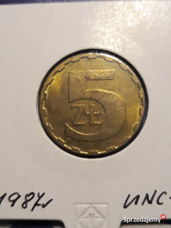 5 złotych 1987 r około mennicze Konin