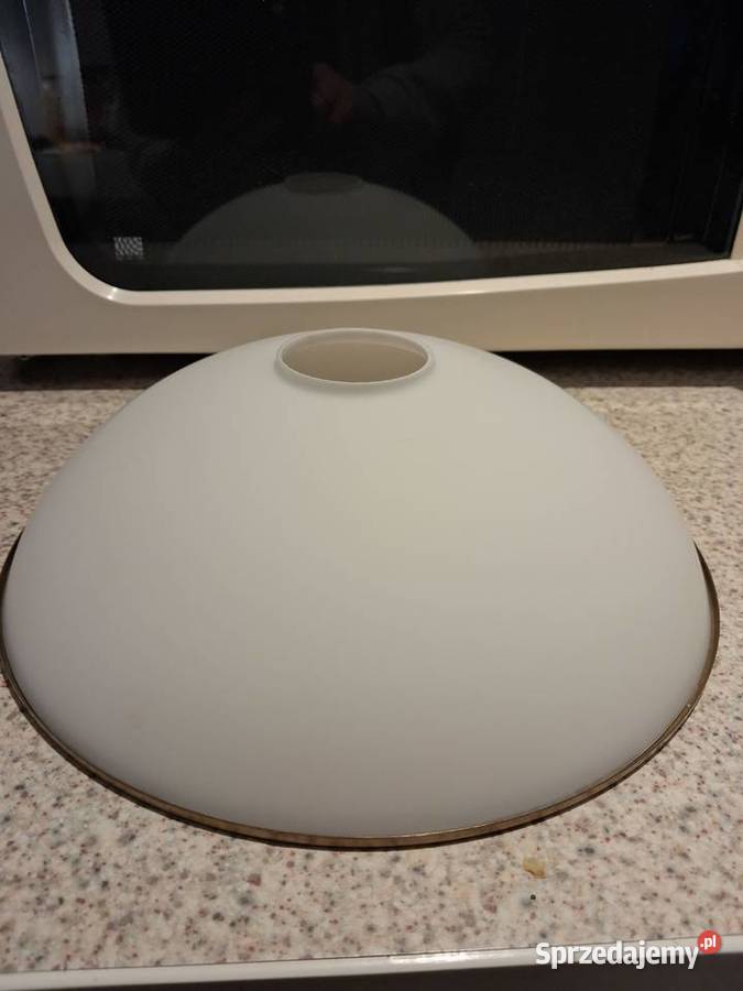 Klosz szklany z obwódką patyna