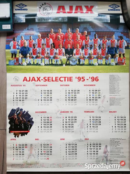 Kalendarz plakatowy Ajaxu Amsterdam