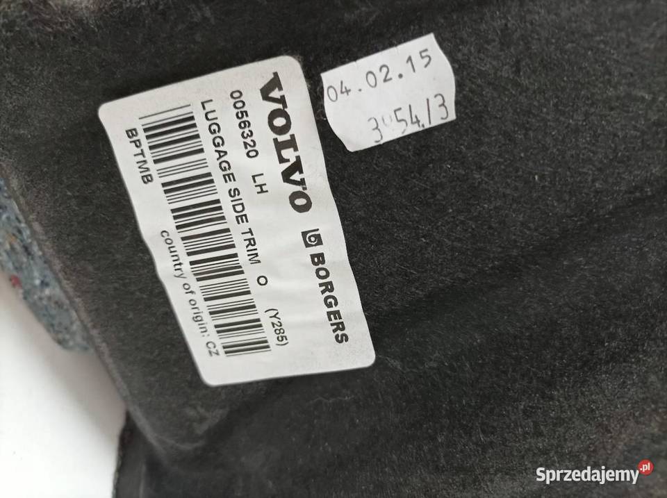 TAPICERKA BOCZEK BAGAŻNIKA LEWY TYŁ Volvo XC 70
