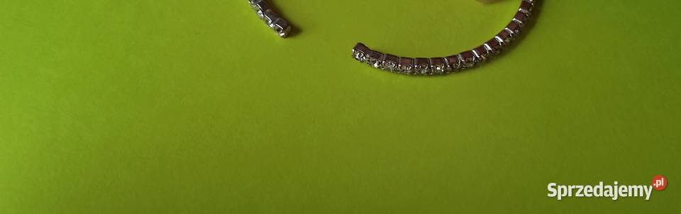 BRANSOLETKA z kryształkami rozchylana średnica 6 Złotniki