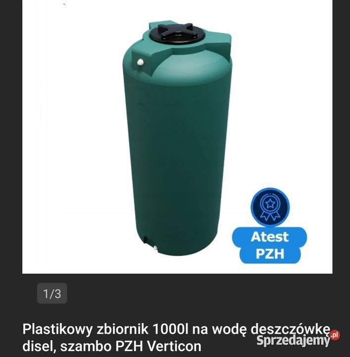 Zbiornik Na Deszczówkę 1000l Zbiorniki Brzesko