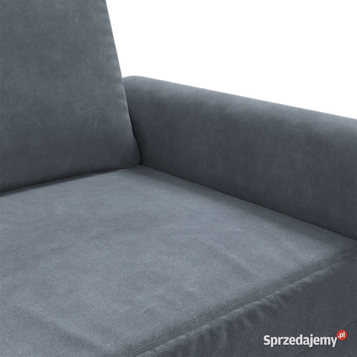 Sofa 2osobowa ciemnoszary 140 tapicerowana