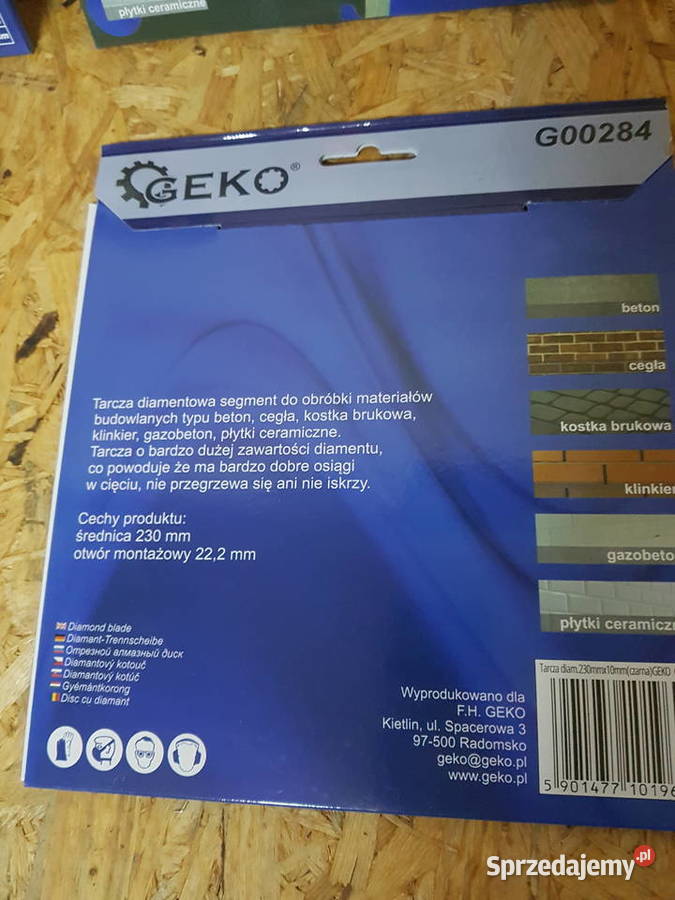 Tarcza diamentowa czarna 230x222mm Geko Głogowa