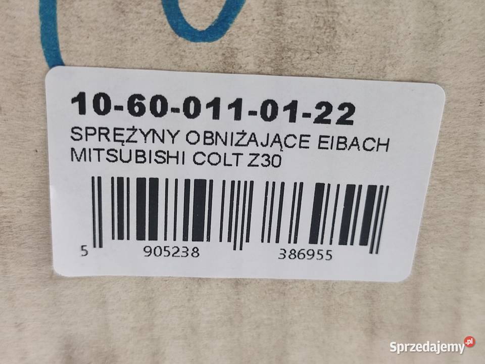 ZEST SPRĘŻYN ZAWIESZENIA P T MITSUBISHI COLT VI