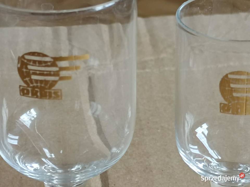 Kieliszki i pucharki z logo ORBIS z PRL śląskie