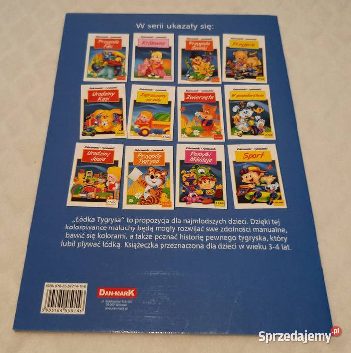 Łódka Tygrysa rymowanki Dan Mark Kolorowanki ISBN 9788362714148