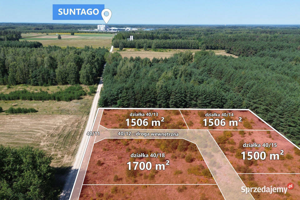 Działka budowlana z możliwością usług k Suntago 1700m2 mazowieckie Marków-Świnice