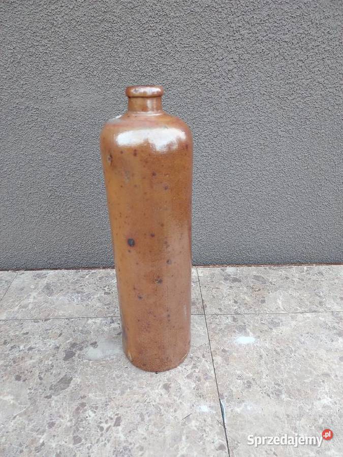 3 Stara ceramiczna butla sygnowana Mind Inh 1L Tczew