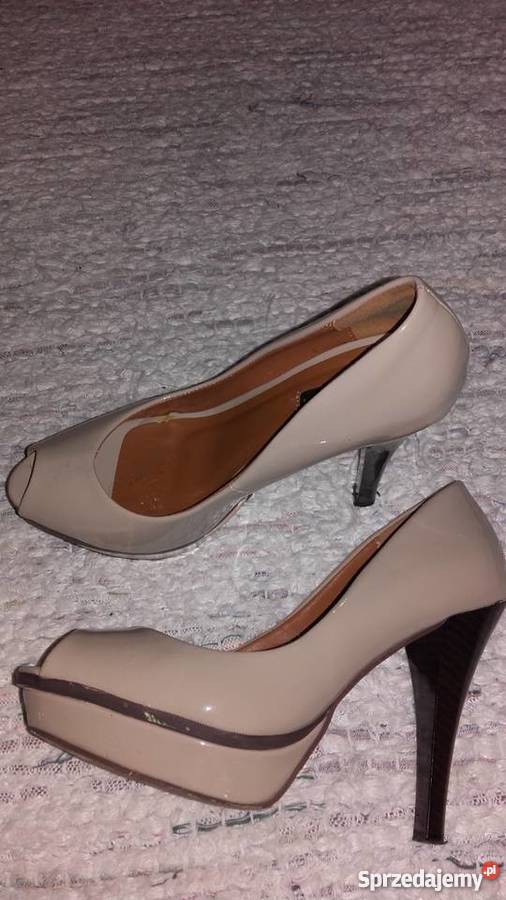 LAKIEROWANE SKÓRZANE SZPILKI r 37 Piła