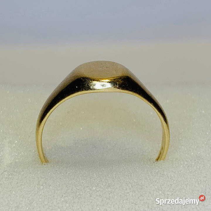 Złoty SYGNET damski 14K SUBTELNY gładki TOP r15 złote mazowieckie Warszawa
