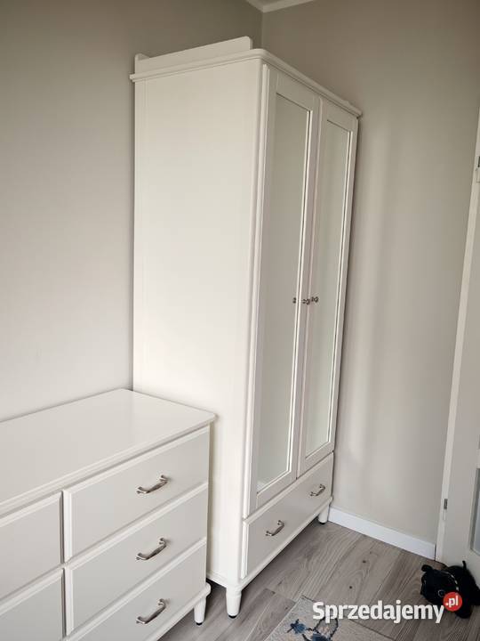 Szafa Ikea Tyssedal biała z lustrem i szufladą lubuskie Gorzów Wielkopolski
