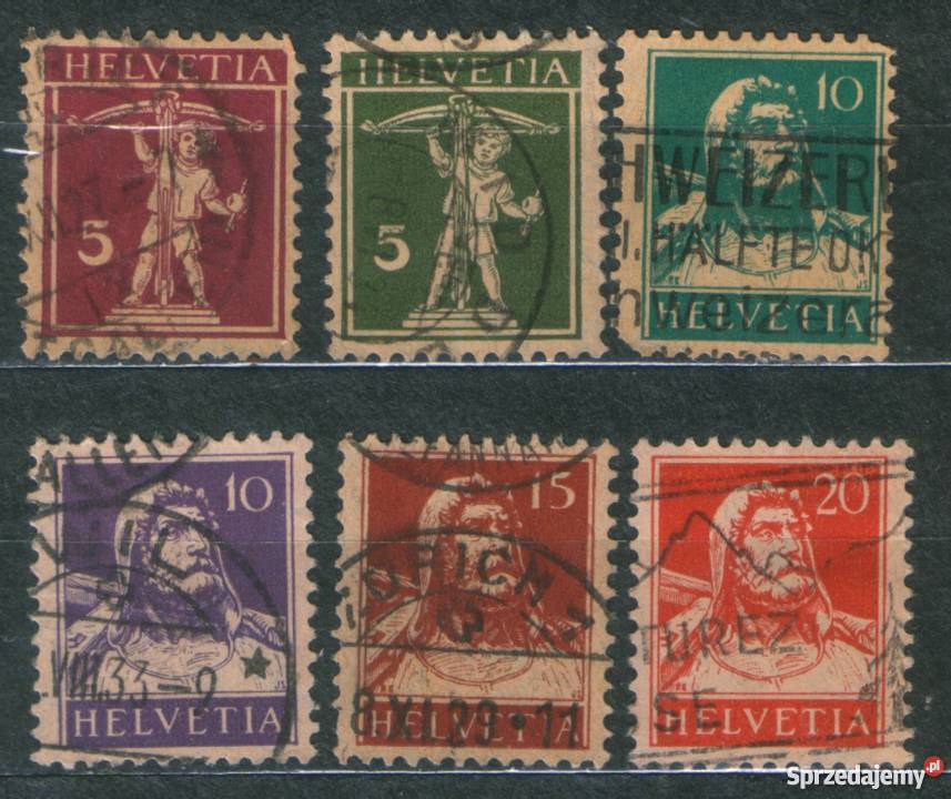 Zn Szwajcaria Mi 200 1 3 6 kas 1924 Gliwice