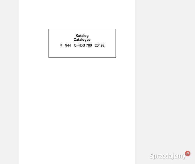 Liebherr R944 C katalog części zamiennych Kielce