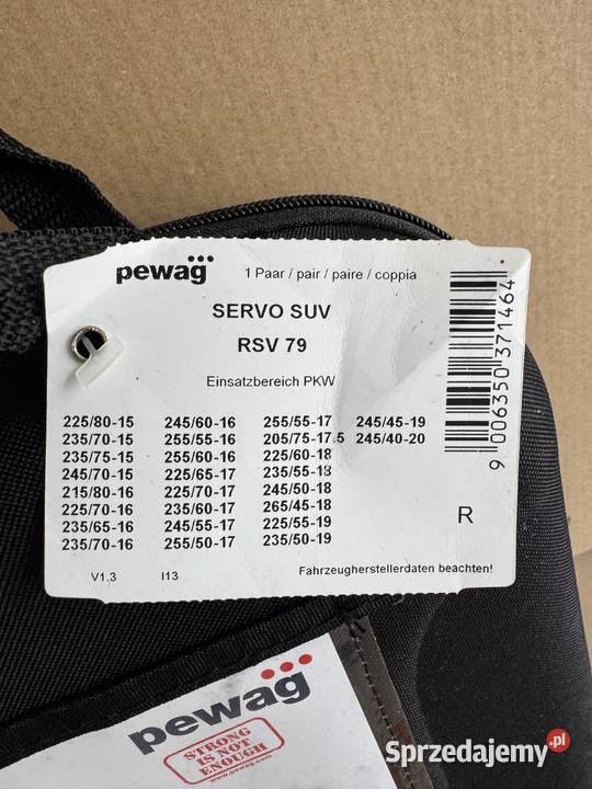 Łańcuchy śniegowe pewag Servo SUV RSV 79 NOWE Łańcuchy śniegowe Poznań