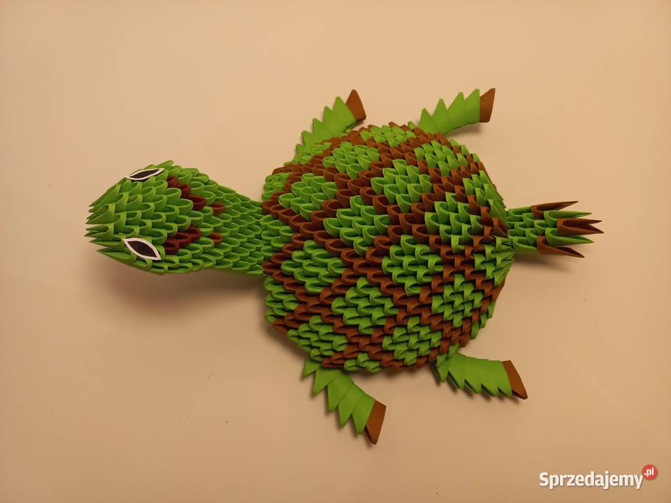 Duży żółw gad zwierzę handmade rękodzieło Puławy