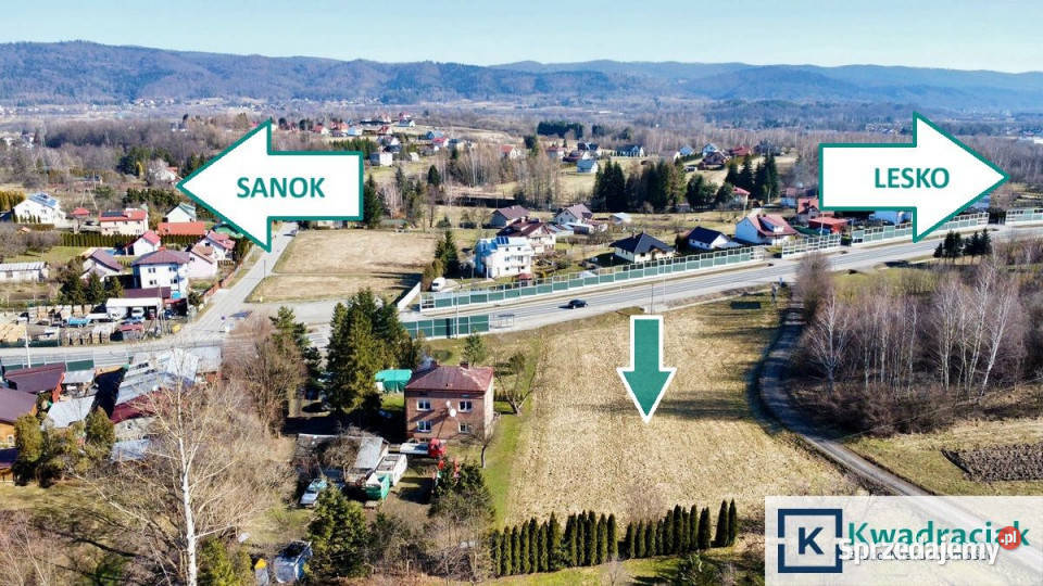 sprzedaży działki Zagórz Wolności 3800m2 sprzedam